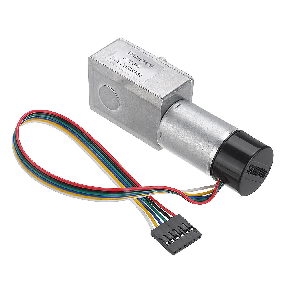 DC 6V Reduction Gear Turbine Motor Worm Self-locking Encoder Motor Signal Feedback