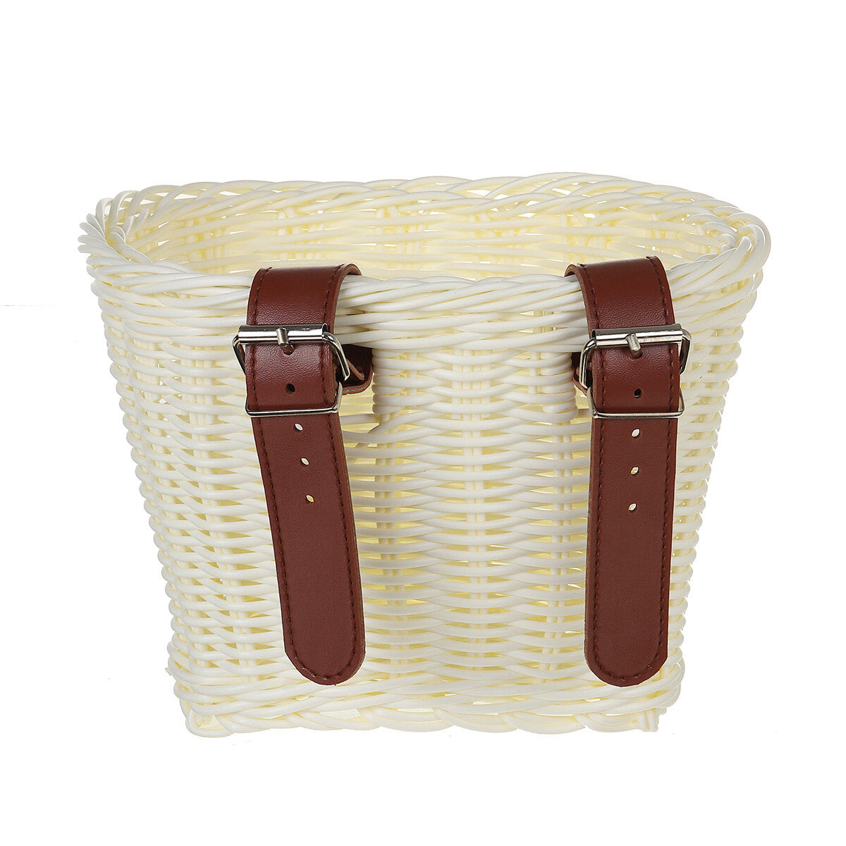 Kids Children's Rattan Bicycle Bike Front Basket Leather Strap Shopping Storage Case Kids Bike DIY Accessories