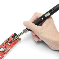 80W LCD Digital Thermostat Adjustable Lead Free Electric Soldering Iron Mini Soldering Station