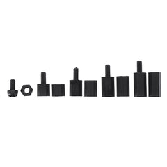 M2 M3 Nylon Screw Black Hex Screw Nut Nylon PCB Standoff Assortment Kit 600Pcs