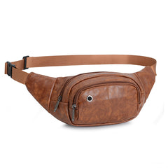 Tool Belt Bag Multi-functional Chest Tote Zipper Polyurethane Leather Travel Waist Bag