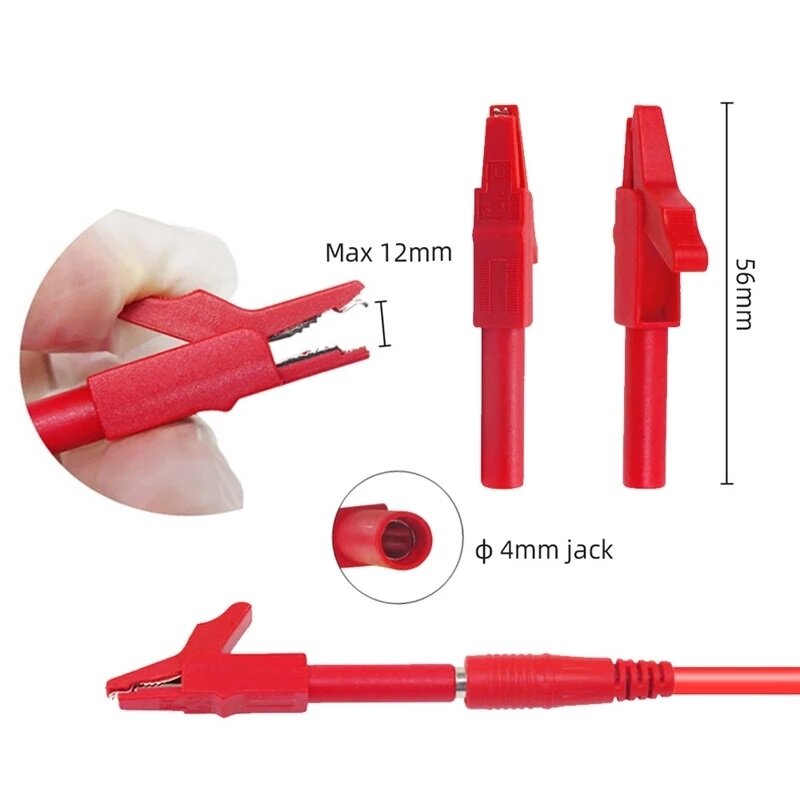 4mm Banana Plug Test Leads Kit with Saffty Piercing Needle Test Probes + Alligator Clips for Multimeter Testing