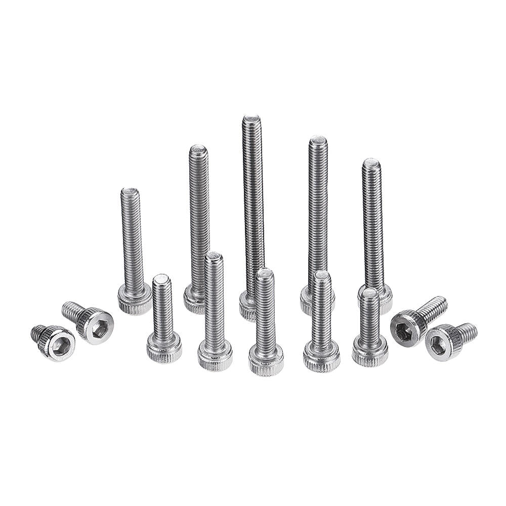 280Pcs M3 304 Stainless Steel Hex Socket Cap Head Screw Bolts Assortment Set