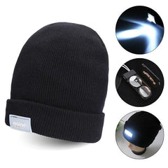 5 LED Bright Lighted Cap Winter Warm Beanie Angling Cycling Hunting Camping Knitted Hat