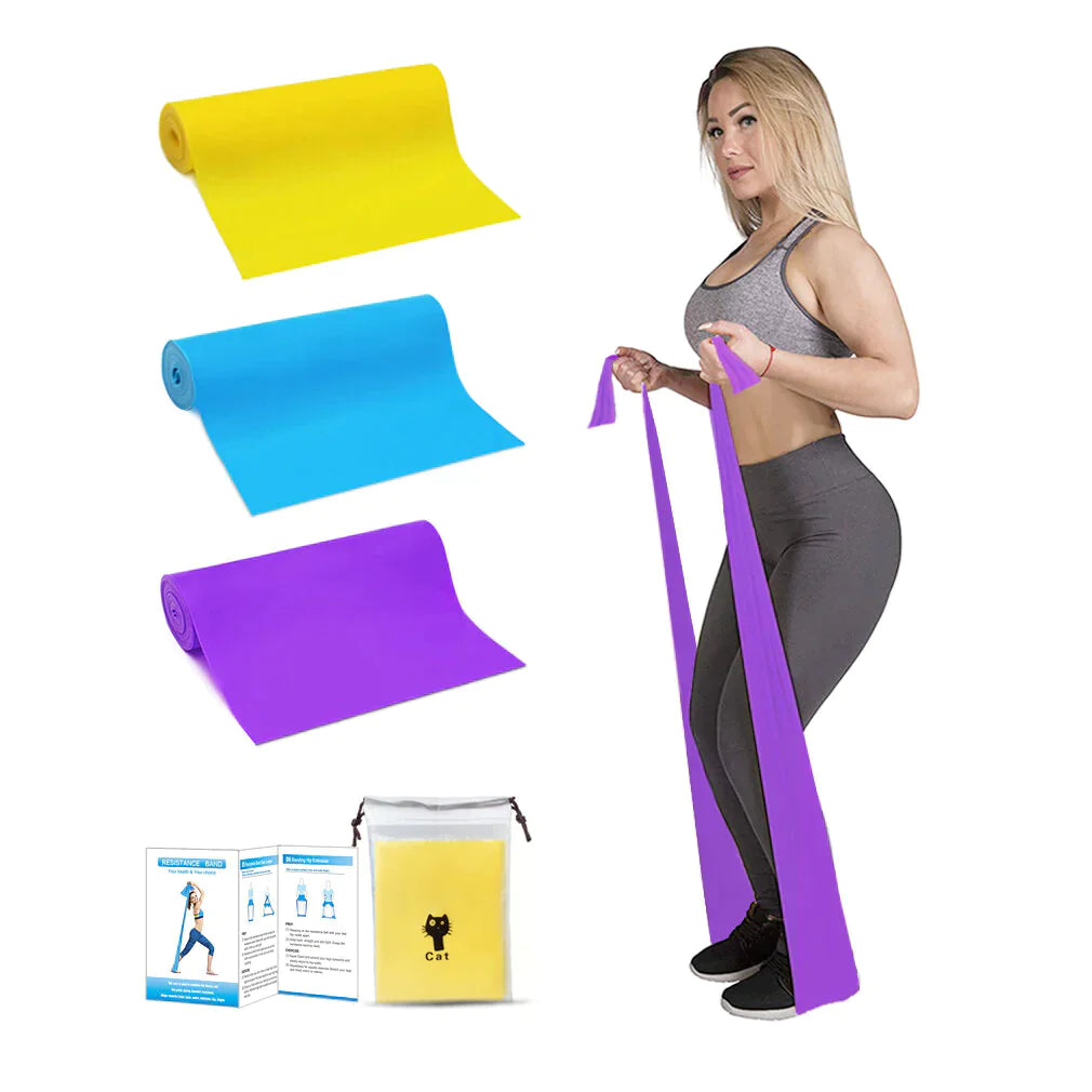 Yoga Resistance Bands 8-24lb Training Pull Rope Stretching Pilates Expander Home Gym Fitness