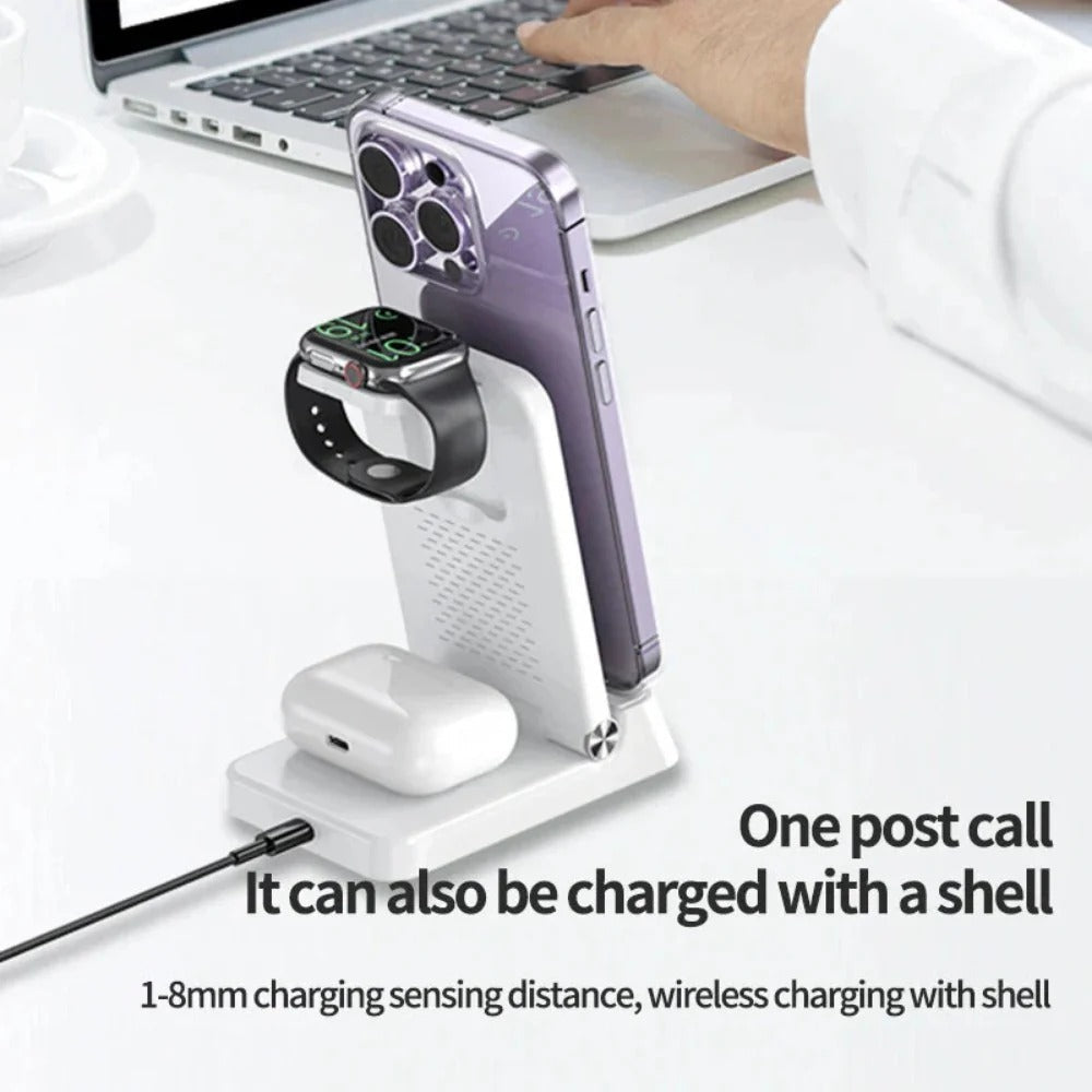 Fast Wireless Charger Bracket for Qi Phones: iPhone, Hui, Samsung, AirPods, Watch