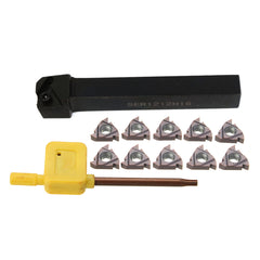Turning Tool Holder Boring Bar with 10pcs 16ER AG60 VP15TF Inserts