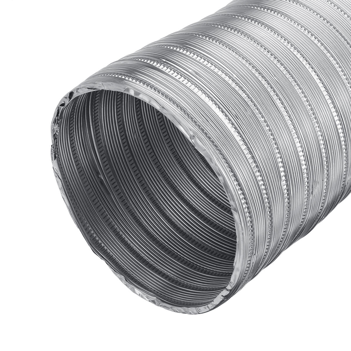 100mm Dia Flexible Aluminium Vent Hose Air Ventilation Exhaust Dust 1m/1.5m Long