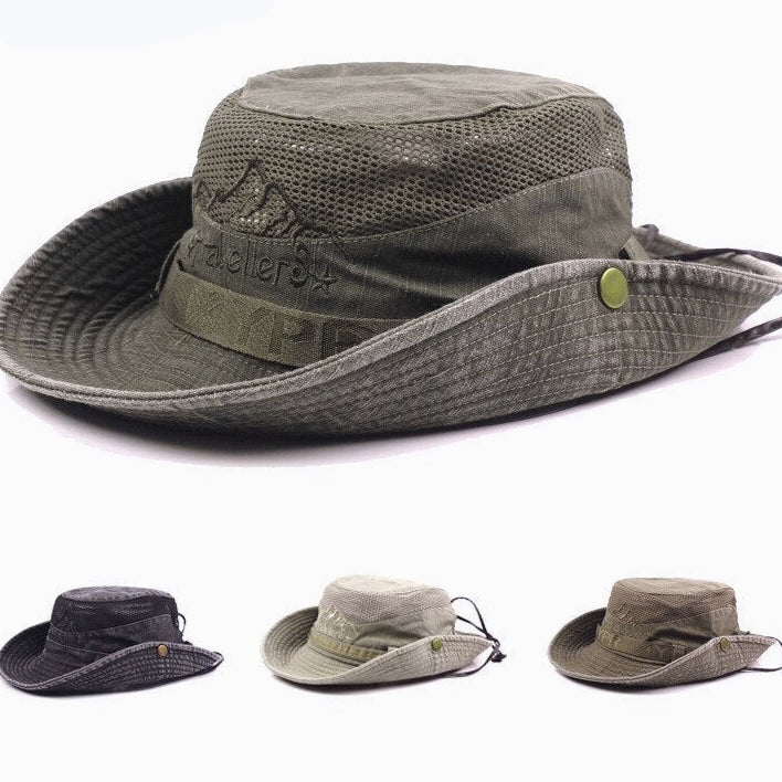 Hiking Hat Men Wide Brim Foldable Cap Summer Hat Sun Protection Hunting Hat Hiking Fishing Camping Outdoor Sport Caps