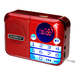 Portable FM Radio 70-108MHZ Power off Memory Digital Display TF Card USB Music Player Speaker