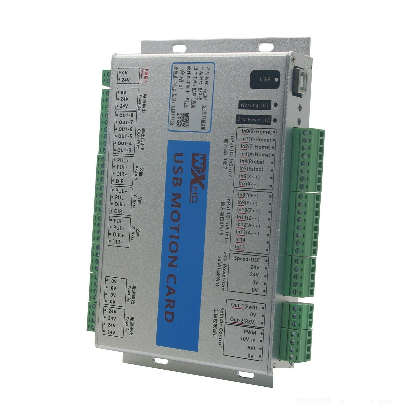 MK3-V MK4-V MK6-V CNC MACH3 USB Motion Control Card Board 3/4/6 Axis Motion Control Card