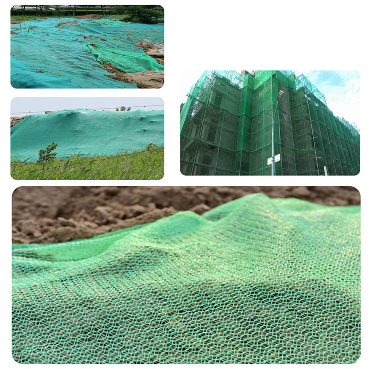 Green Shade Net Windbreak Dust and Sun Protection Soil Cover Net Garden Fence Greenhouse Net
