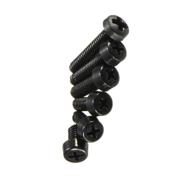 20 pcs M2.5 Black Nylon Screws Phillips Plastic Round Head Screw Bolt