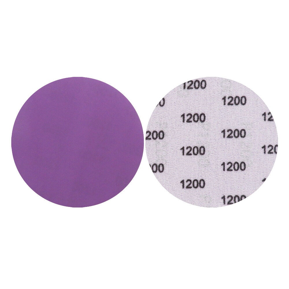 100pcs 4 Inch 100mm 80-3000 Grit Purple Sanding Disc Waterproof Hook Loop Sandpaper for Metal Wood Car Furniture Polishing