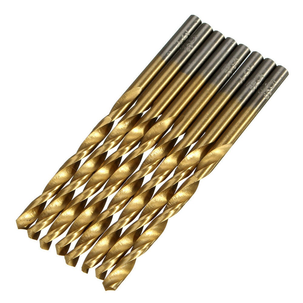 100pcs 1.5mm - 10mm Titanium Coated Drill Bit Set High Speed Steel Manual Twist Drill Bits