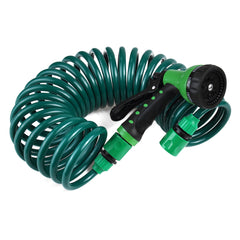 7.5M 15M 30M Retractable Coil Garden Hose Pipe Expandable Reel Spray Hose Tap Connector