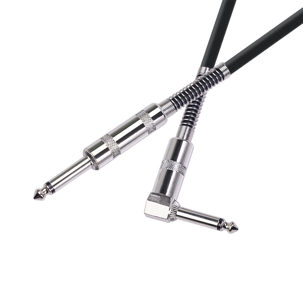 Electric Guitar Cable Dual Heads 1.8/3/6/10m Musical Instrument Audio Cable Line with Spring 6.35mm