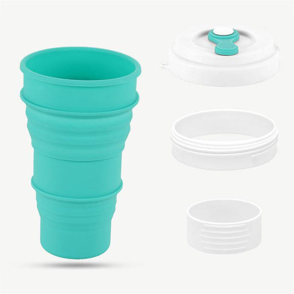 350ml Silicone Folding Cup Portable Telescopic Water Drinking Bottle Coffee Mug