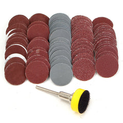 100Pcs 1 Inch 100 180 240 1500 3000 Grit Sanding Disc Hook Loop Sandpaper with Shank