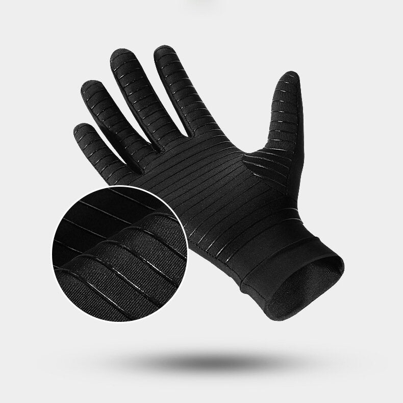 1 Pair Breathable Non-Slip Arthritis Care Gloves Pressure Gloves Outdoor Fitness Gym Gloves Full Finger Gloves