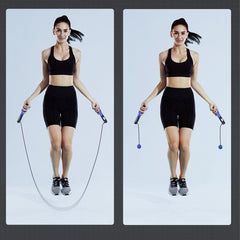 10" Digital Jump Rope with Counter HD LCD Display Ball Bearings Rapid Speed Jump Rope Cable 360Tangle-free Design Rope / Cordless Option