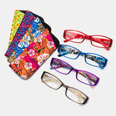 Women Men Unisex Multi-colored Retro Square Frame Reading Glasses