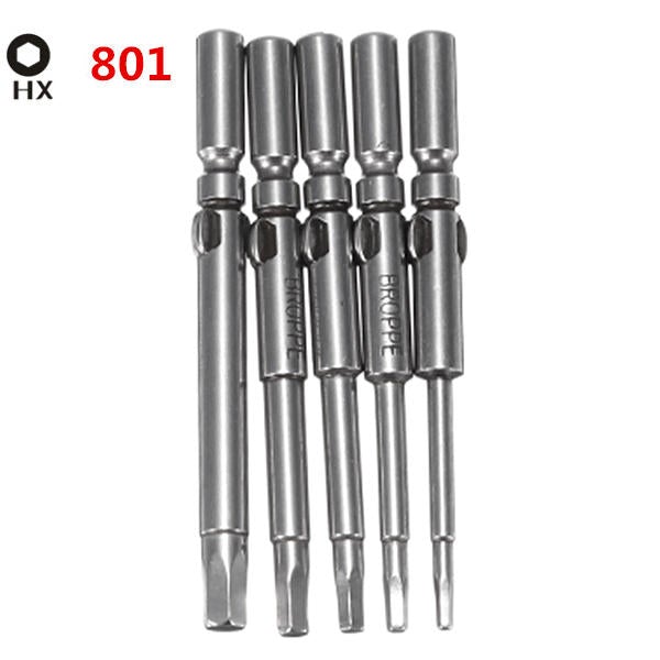 5Pcs 801 H1.5-H4 Hexagon Electric Screwdriver Bits Set  5mm Round Shank Screwdriver Bits