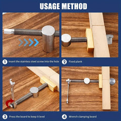 Woodworking Vise Set with Ratchet Lock, 19-20mm - Ideal for DIY & Carpentry