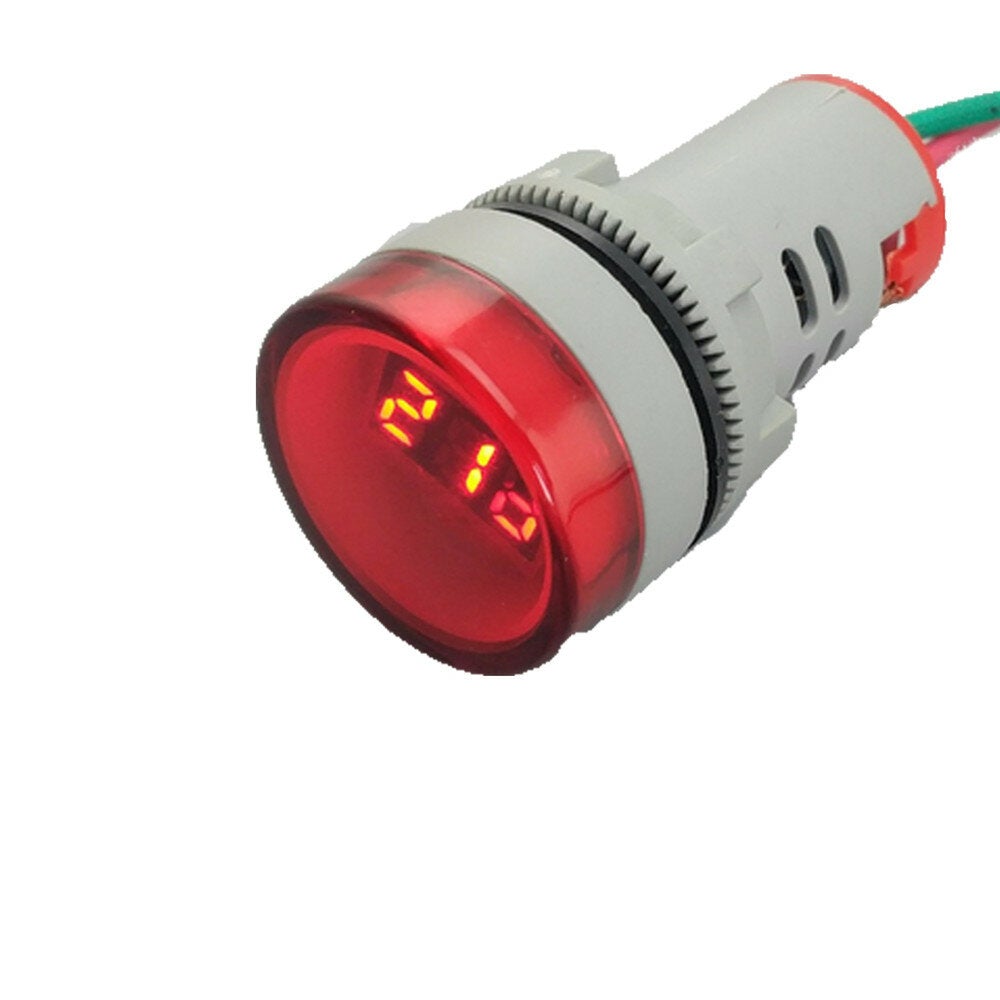 22mm AC 60V-450V LED Digital Voltmeter Indicator Lamp Voltage Gauge Monitor