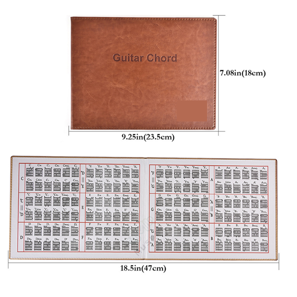 Folk Classical Guitar Electric Guitar Portable 6-string Guitar Chord Book for Guitar Players