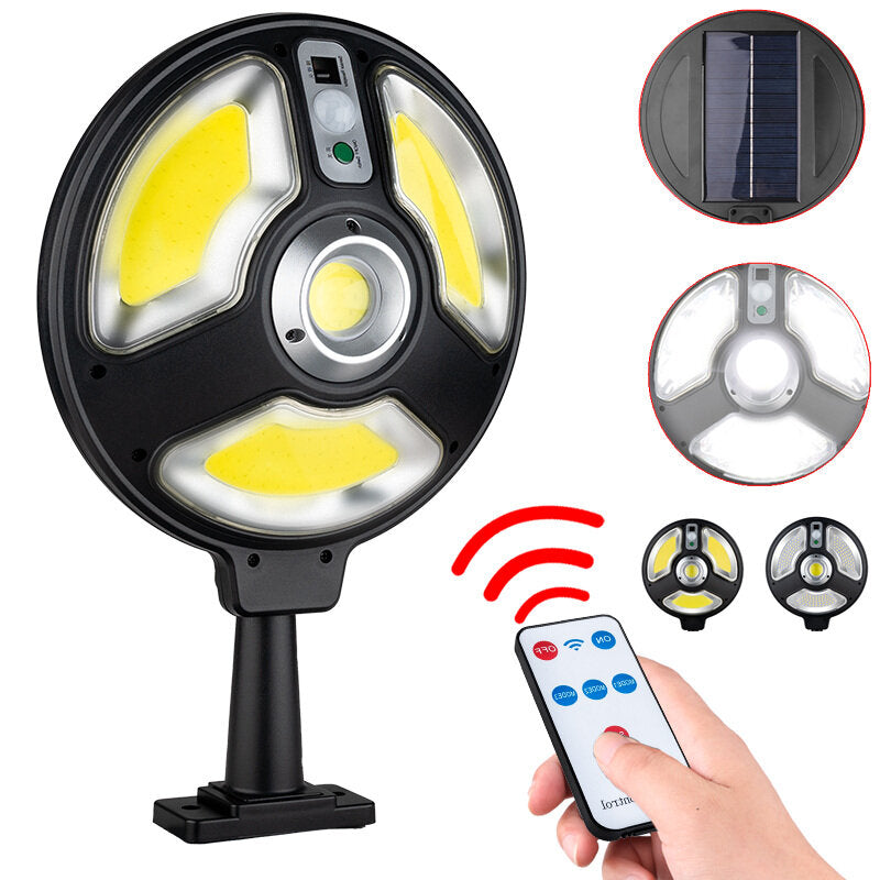 Solar Camping Light 3 Modes Sensor Garden Wall Light Outdoor COB LED Waterproof Smart Remote Control Lamp