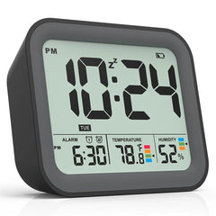 LED Digital Alarm Clock Temperature Humidity Calendar Snooze Backlight Clock Electronic Desktop Clocks
