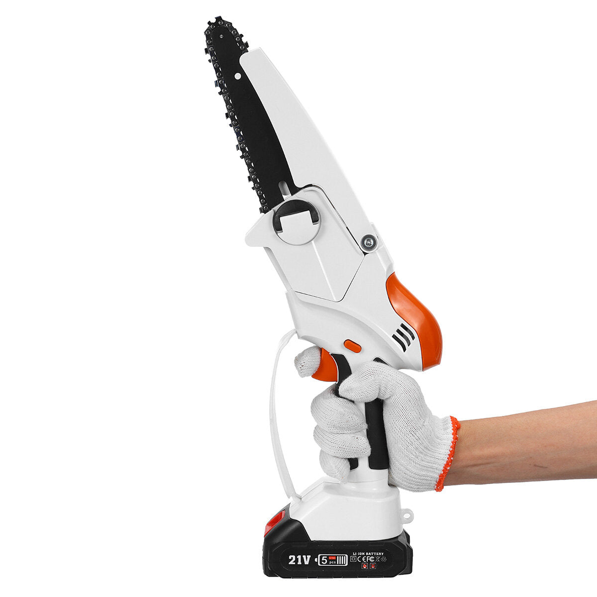 6 Inch Portable Electric Chain Saw Mini Cordless Rechargeable Woodworking Wood Cutting Tool