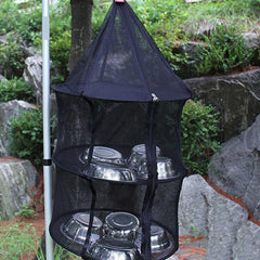 3 Layer Anti-mosquito Hanging Drying Storage Basket for Outdoor Fishing Camping