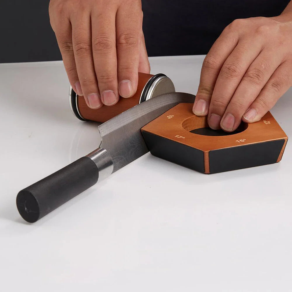 Upgraded Five-Sided Magnetic Knife Sharpener Wheel - Efficient Roller Design for Sharper Blades