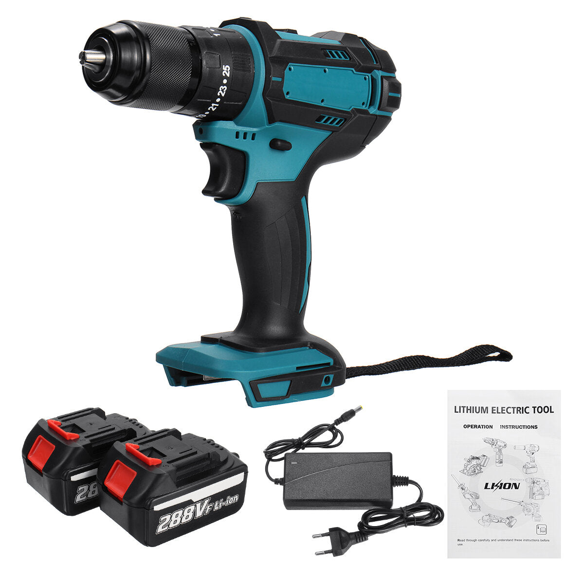 13mm 800W Cordless Electirc Impact Drill Driver 25+3 Torque Electric Drill Screwdriver