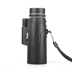 HD  40x60 Monocular Telescope Low Light Level Night Vision Waterproof Telescope With Spring Clip + Silver Aluminum Tripod