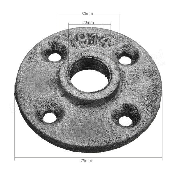 1/2 Inch Cast Iron Steel Tube Pipe Floor Flange Pipe Fitting Wall Mount