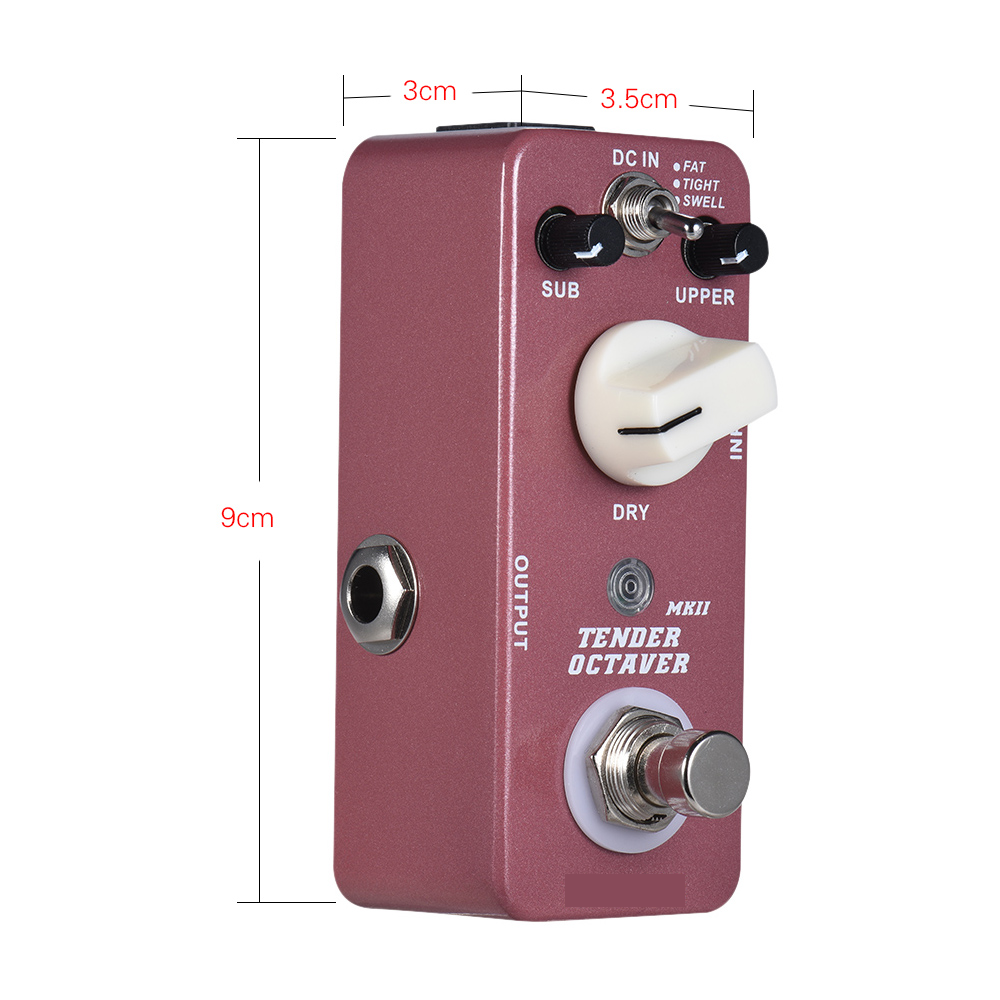 Octave Guitar Effect Pedal 3 Modes True Bypass Full Metal Shell