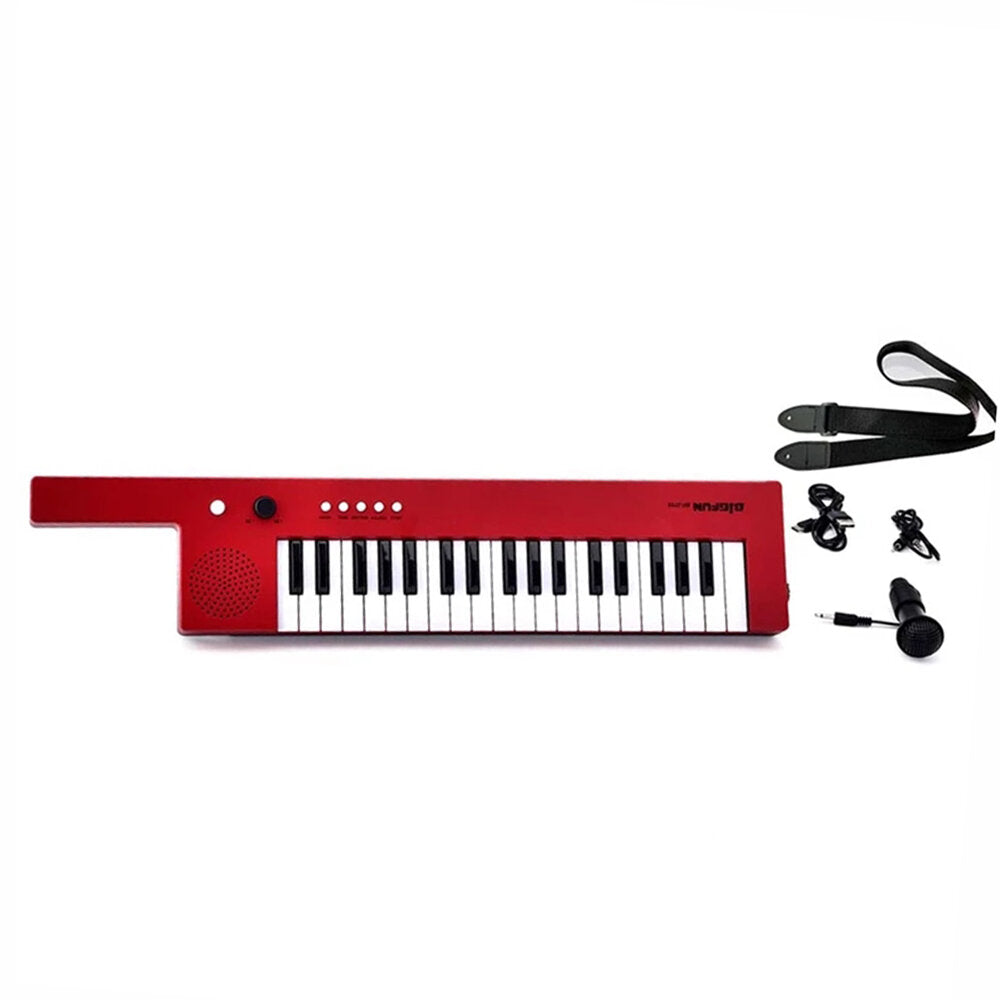 Portable 37-Key Electronic Keyboard Piano Mini Electronic Organ Piano + Microphone + Cable