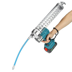 10000PSI 700CC 21V Cordless Electric Grease Guns Excavator Car Maintenance Tool with Butter Pipe