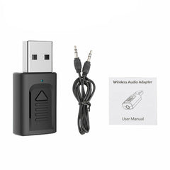 4 In 1 Bluetooth 5.0 Audio Transmitter Receiver USB Adapter For TV PC Car Speaker