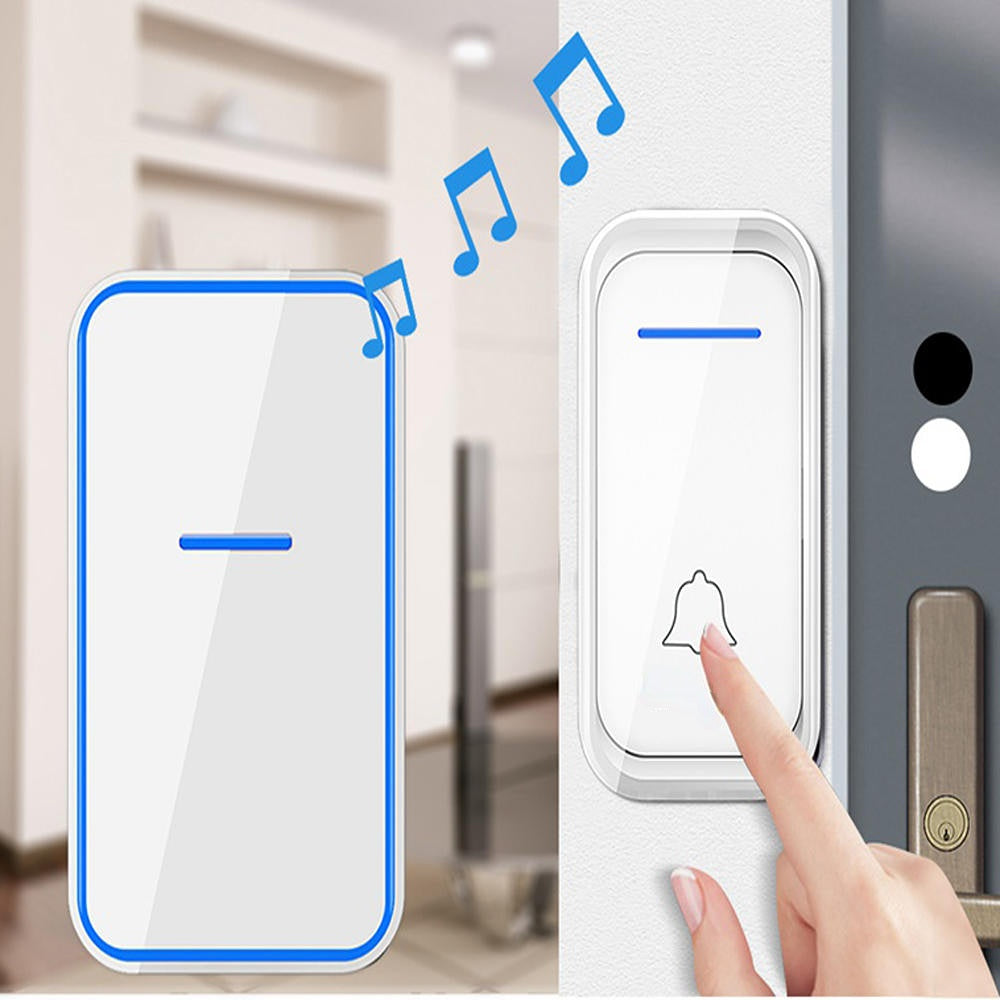 1 Receiver 1 Transmitter EU Plug 300M Remote Home Waterproof LED Indicator Wireless Smart Digital AC Electronic Doorbell