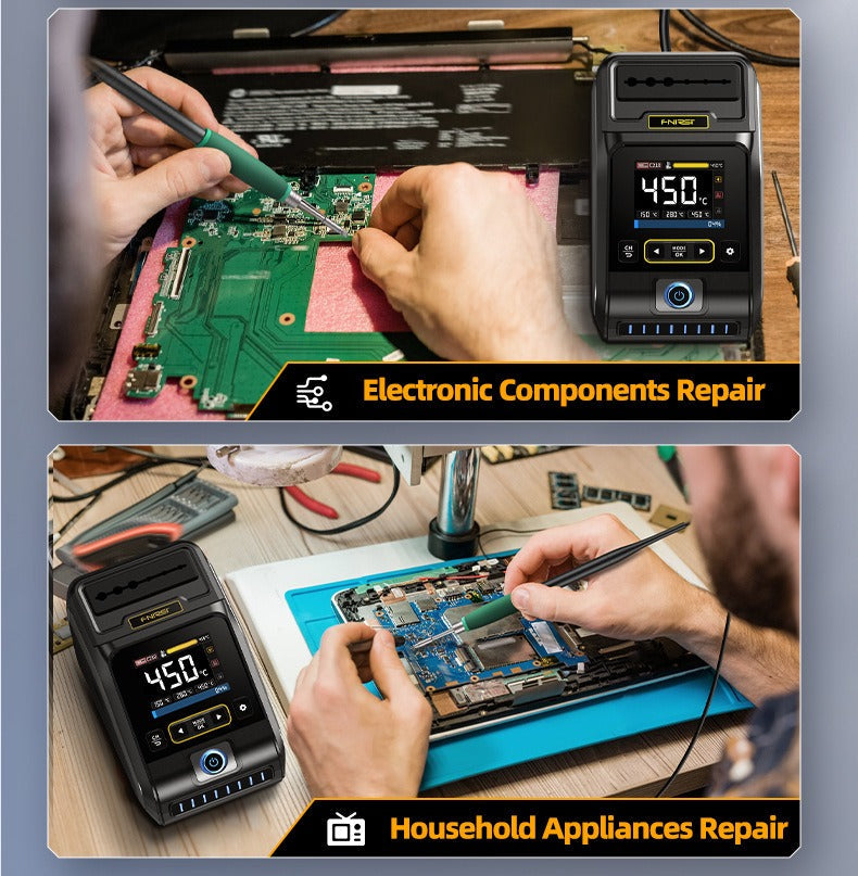 Intelnt 200W Temperature-Controlled Soldering Station - High Performance Electric Iron