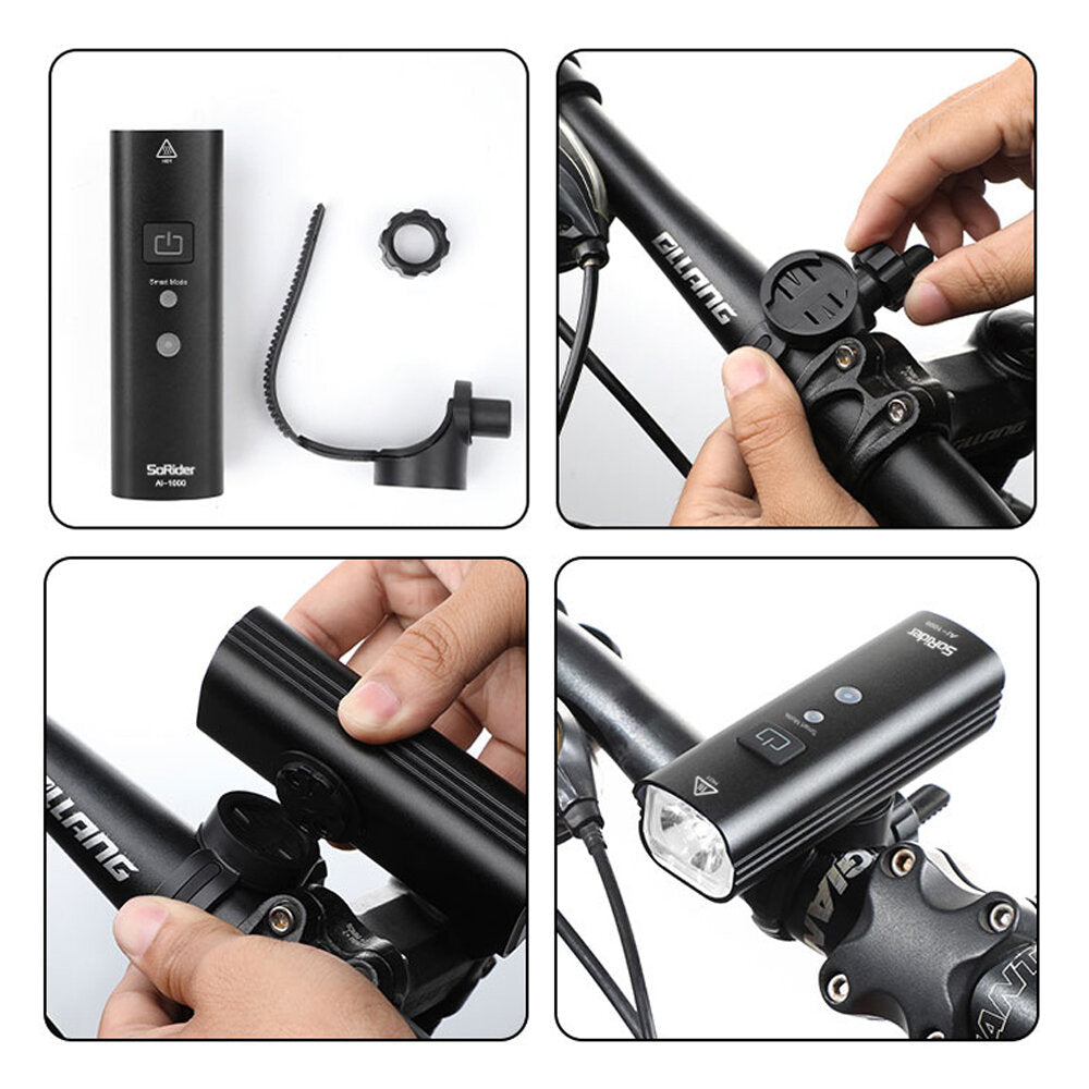 1000lm Bike Headlight 6 Modes USB Rechargeable 150m Super Bright Bicycle Flashlight Cycling Electric Bike Electric Scooter