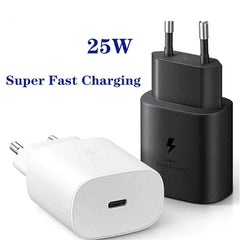 25W USB-C PD Fast Charger Adapter EU Plug + 1M USB-C Cable