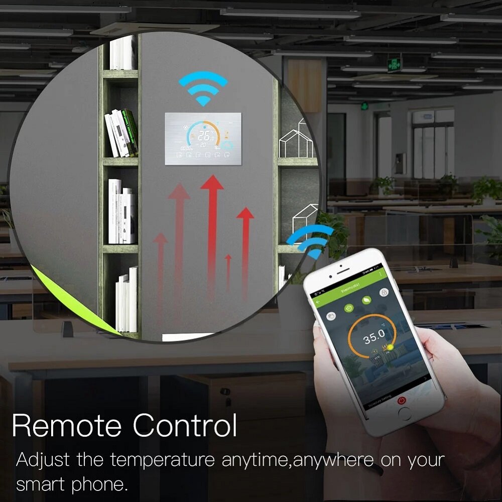WiFi Thermostat Programmable Temperature Controller Underfloor Water/Gas Boiler Weather Station Tuya Smart Alexa Voice Control