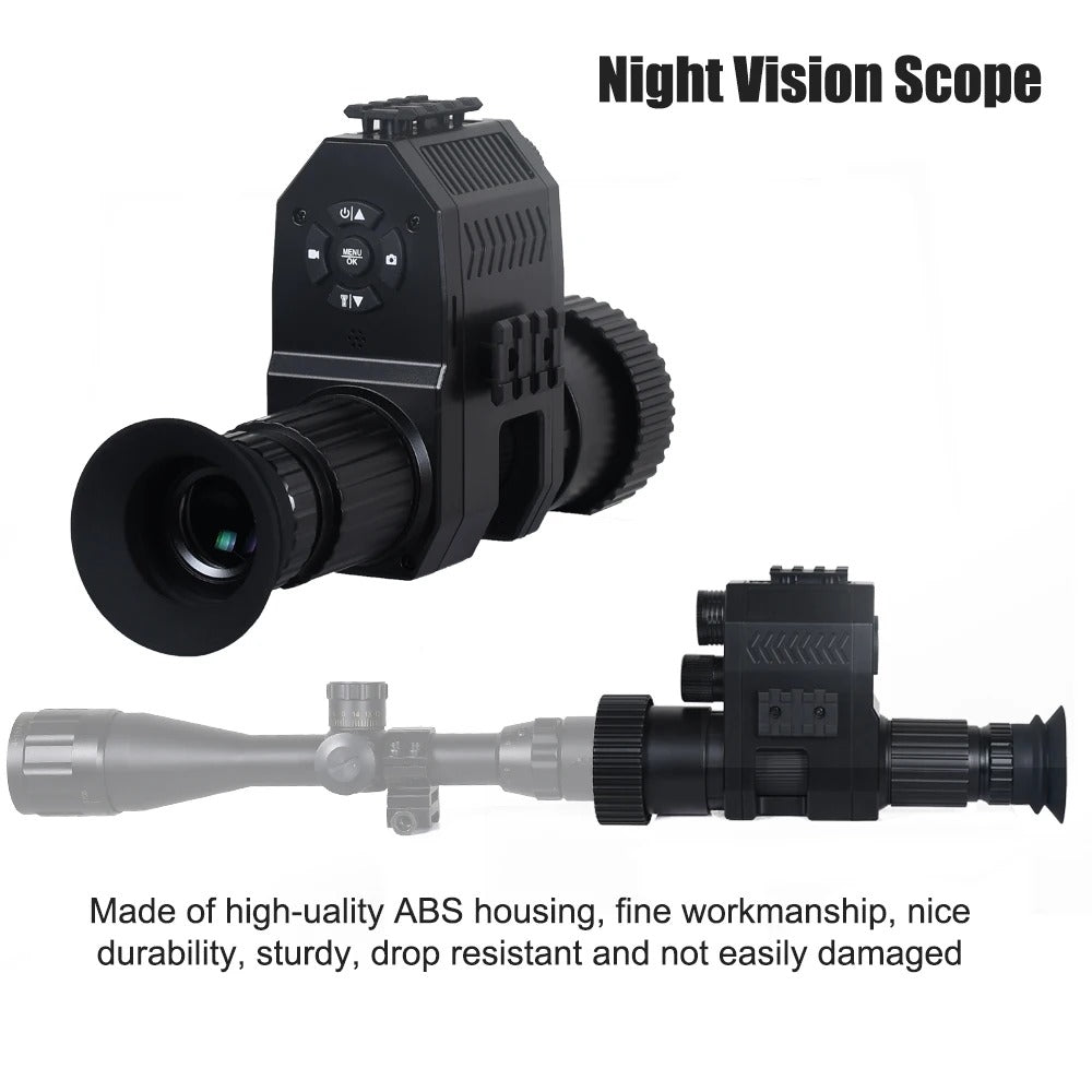 Digital Laser Infrared Night Vision Monocular 100-400M 1080P 2MP Photo Video Recording