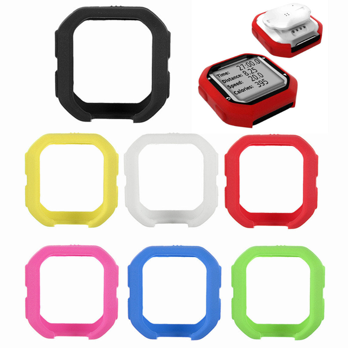 Bike Cycling Silicone Rubber Case Cover Skin For Garmin GPS Edge 20/25 with Sticker