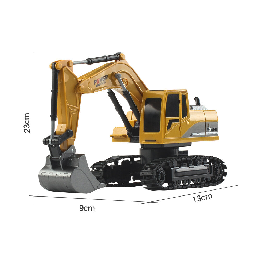 1/24 6CH RC Excavator Vehicle Models With Light Music Children Toy